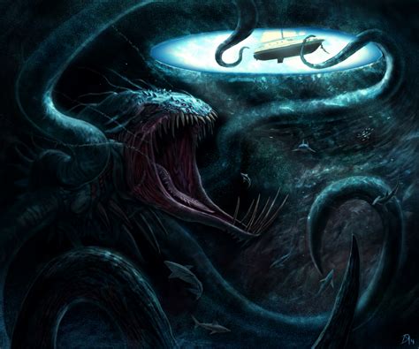 Blue Hole Beast | Thalassophobia | Dark fantasy art, Dark creatures, Creature art