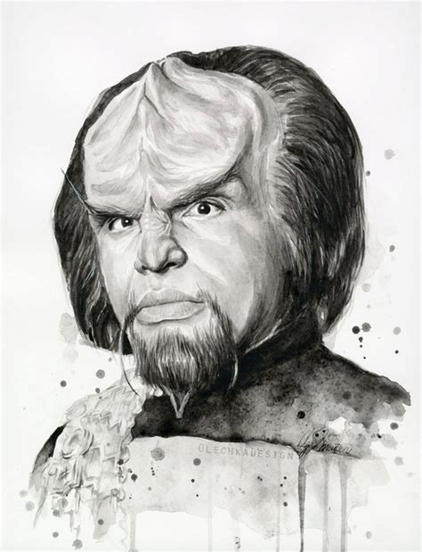 Worf Portrait Star Trek Worf Art Klingon Star Trek Sci-fi | Etsy