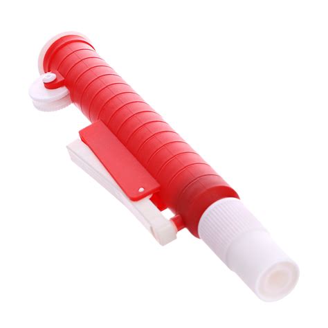 B8A78074 - Pipette Filler - Thumb Wheel Type - Red - 25ml | Philip Harris