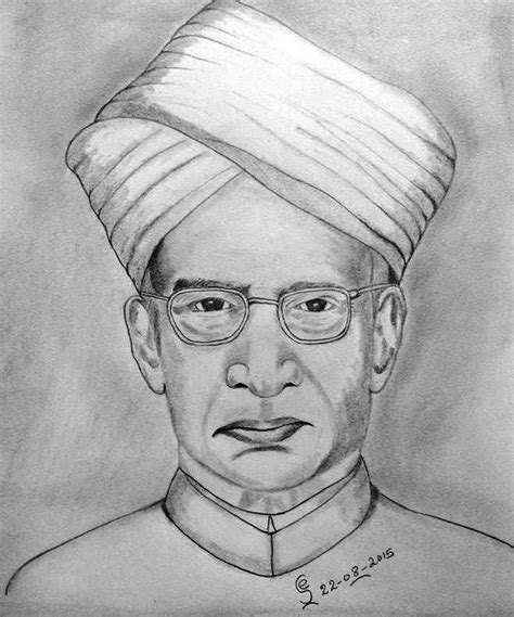 Dr Sarvepalli Radhakrishnan Pencil Drawing - pencildrawing2019