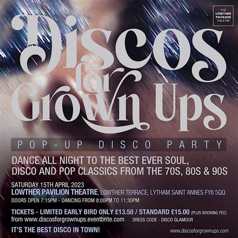 Discos for Grown Ups pop-up 70s, 80s & 90s disco party LYTHAM ST ANNES ...