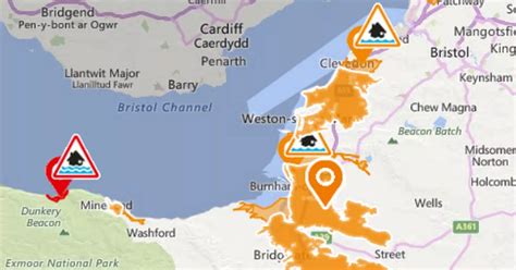 Flood warnings in place across Somerset as Porlock Weir remains on high ...