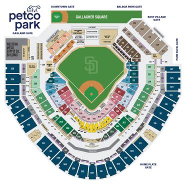 Petco Park Seating Map | San Diego Padres