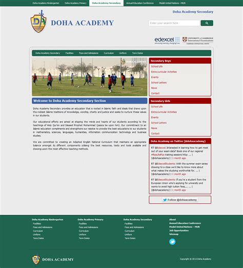 Doha Academy Website on Behance