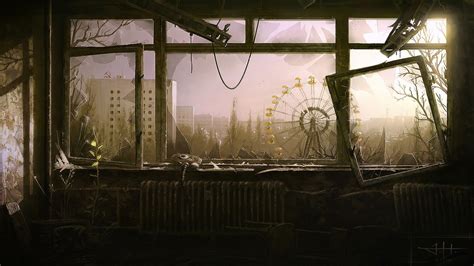 4K, STALKER 2, Chernobyl, Ferris wheel, HD Wallpaper | Rare Gallery