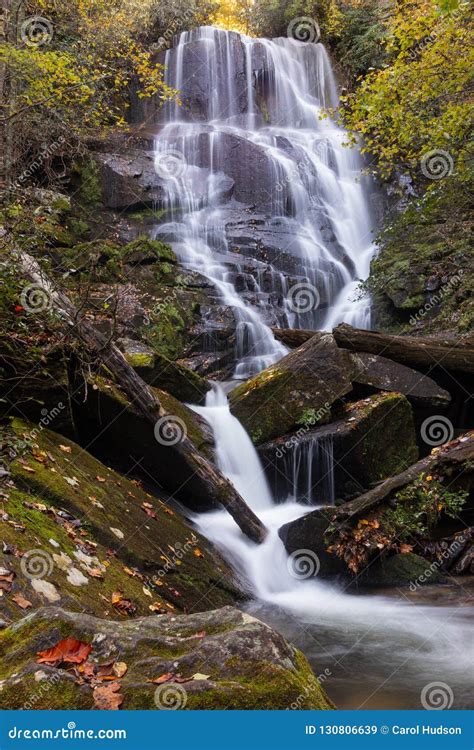 Autumn at Estatoe Waterfalls, Mountain Meadows in Rosman, North ...