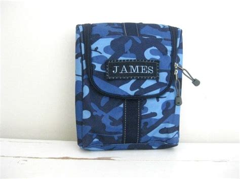 Kids Personalized Toiletry Bag Navy Camo by BenLovesBirdy on Etsy