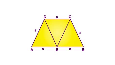 A trapezium with 3 equal sides and one side double the equal side can ...