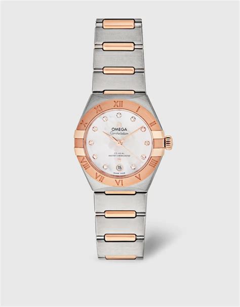 Omega Constellation 29mm Co-Axial Chronometer Diamonds Sedna™ Gold Steel Watch (Fine Jewelry and ...