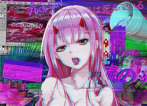 Glitch Anime Girl PFP