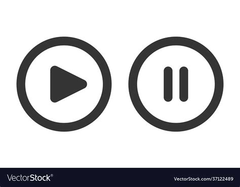 Play and pause buttons Royalty Free Vector Image