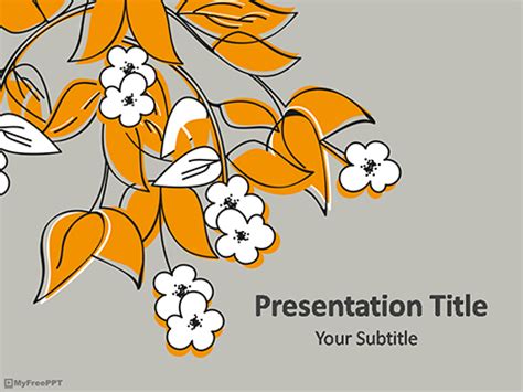 Free Free Hand Floral PowerPoint Template - Download Free PowerPoint PPT