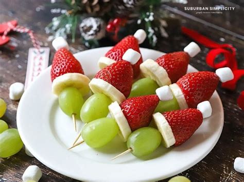 Easy Christmas Fruit Kabobs - Suburban Simplicity