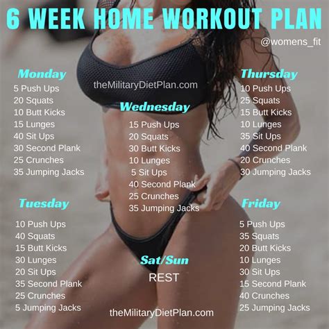 6 Week Workout Plan At Home - 911 WeKnow