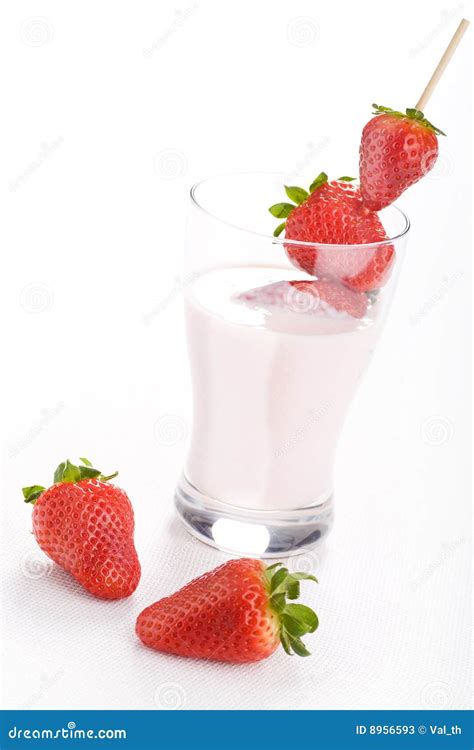 Strawberry milk stock image. Image of glass, product, dessert - 8956593