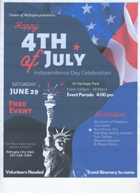 4th of July Independence Day Celebration 06/29/2024 | Refugio County ...