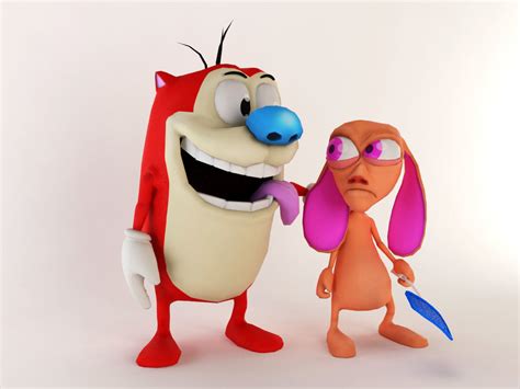 Ren and Stimpy Characters 3D asset | CGTrader