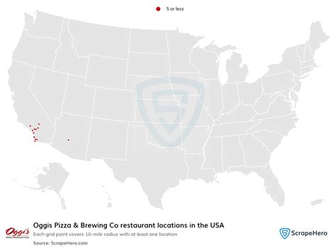 Number of Oggis Pizza & Brewing Co locations in the USA in 2024 | ScrapeHero