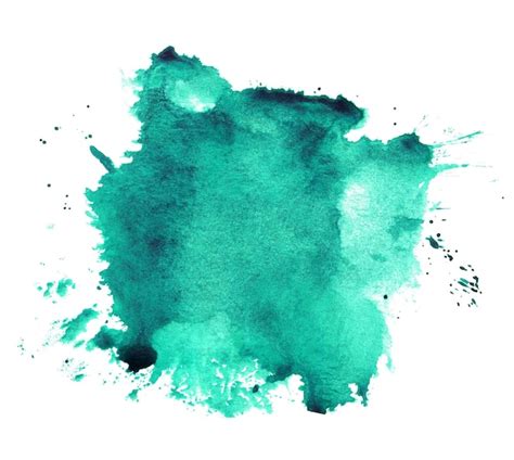 Premium Photo | Abstract turquoise watercolor splash isolated on white background