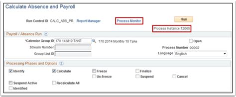 Running the Calculate Absence and Payroll Process | Payroll | ctcLink Reference Center