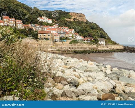 North Yorkshire Coast with Cottages on an Hill Stock Photo - Image of summer, cottages: 211838582