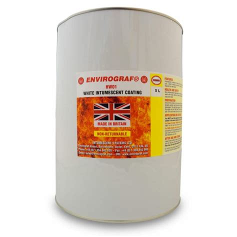 Envirograf HW01F White intumescent Coating for Wood 1L | IPF, UK