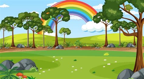 Cartoon Nature Background Images - Free Download on Freepik