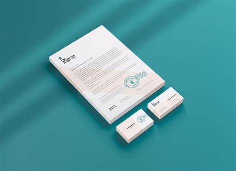 Free Isometric Stacked Letterhead & Business Card Stationery Mockup PSD ...