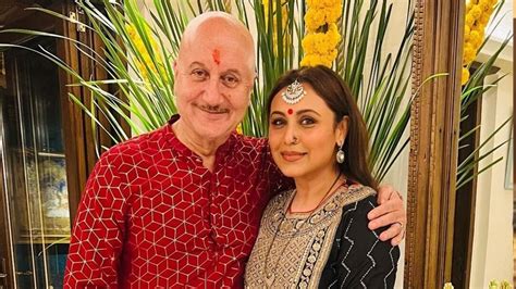 Anupam Kher shares glimpse of Rani Mukerji's house as he visits her on Diwali | Bollywood ...