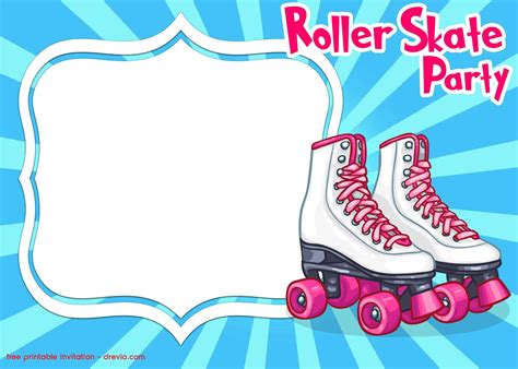 FREE Printable Roller Skating Invitation Templates | Roller skating party, Roller skating party ...