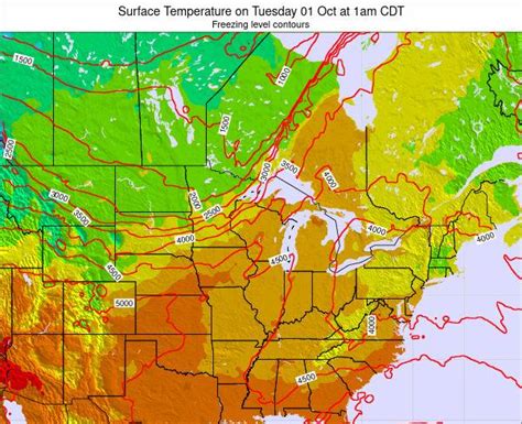 Minnesota Surface Temperature on Tuesday 24 Aug at 7pm CDT