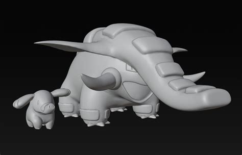 Download STL file Phanpy/Donphan- FAN ART - POKEMON FIGURINE - 3D PRINT MODEL • 3D printing ...