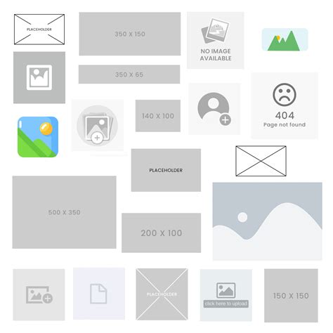 Wireframe UI pack for Image placeholders