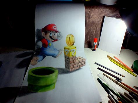 Super Mario in 3D drawing by Saules-dievas on DeviantArt