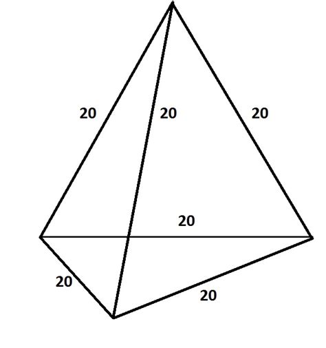 Calculating the surface area of a tetrahedron - GMAT Math