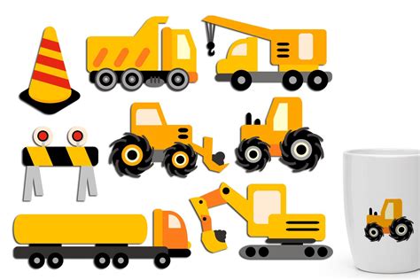 Construction Trucks Graphic by Revidevi · Creative Fabrica | Clip art, Under construction theme ...