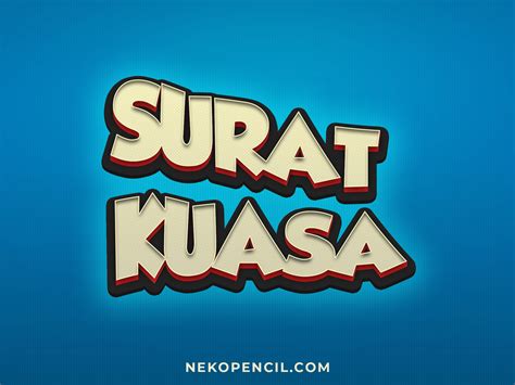 ( DOC ) Download Contoh Surat Kuasa Terbaru - Nekopencil