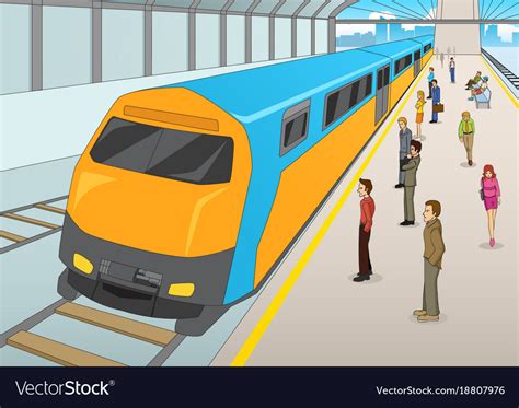 Train station Royalty Free Vector Image - VectorStock