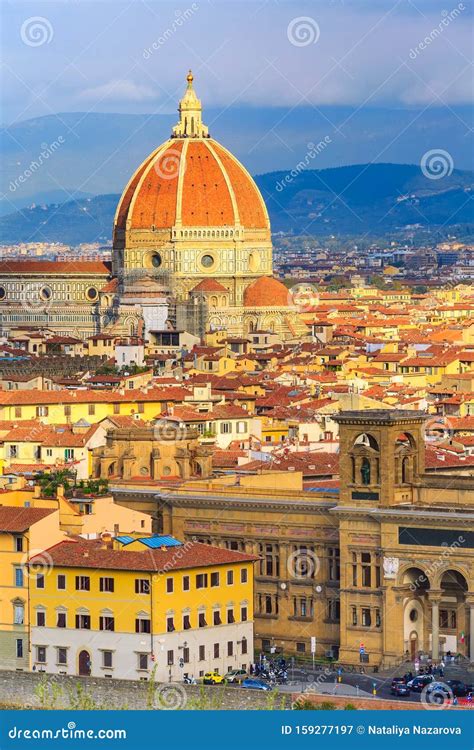 Aerial View of Florence, Italy with Duomo Editorial Photography - Image ...