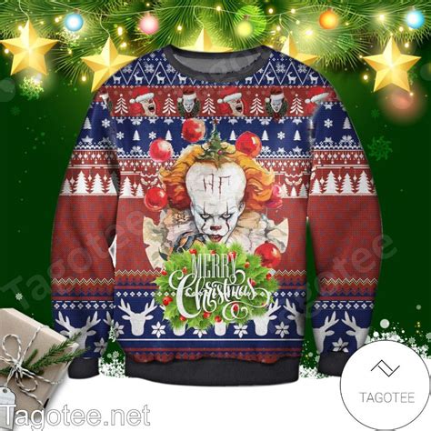 Pennywise IT Horror Christmas Ugly Christmas Sweater - Tagotee