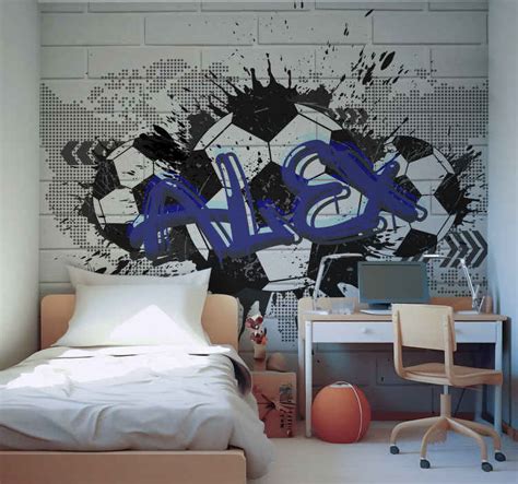 Football graffiti wall mural - TenStickers