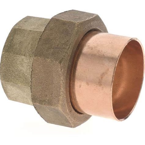 Mueller Industries - Wrot Copper Pipe Union: 2" Fitting, C x C, Solder Joint, Lead Free | MSC ...