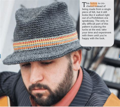 3 Vintage-Inspired Men's Crochet Hat Patterns