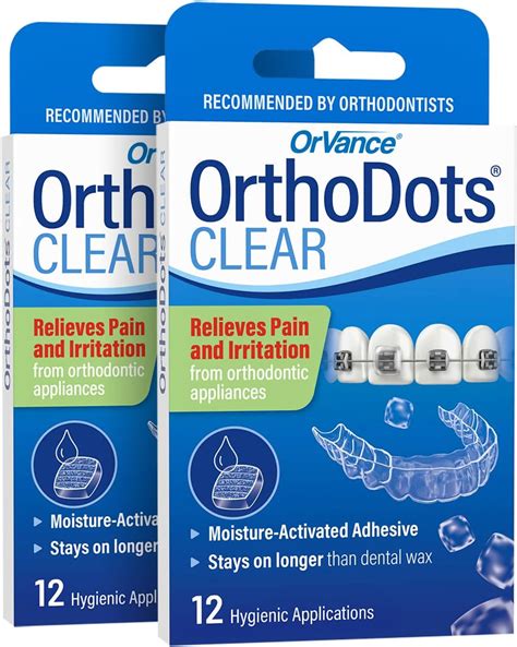 OrthoDots Clear (24 Count) – Moisture Activated, Silicone Dental Wax ...