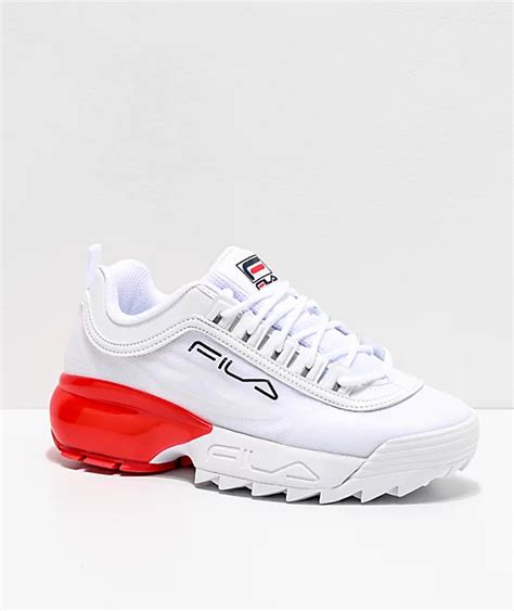 FILA Disruptor 2A White & Red Shoes