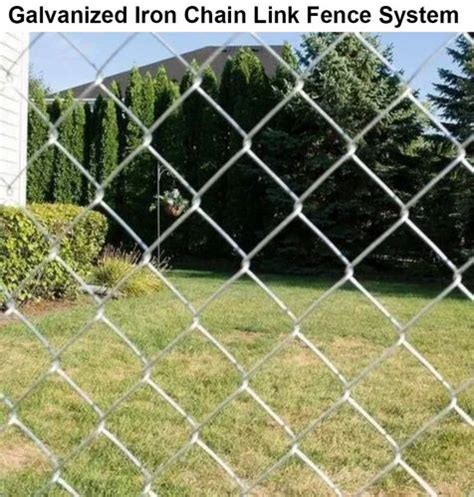 GI Galvanized Iron Chain Link Fence System, Height: 6 ft at Rs 80/kg in ...