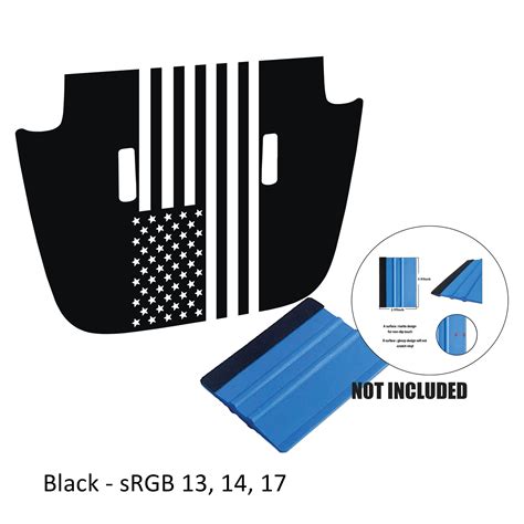 American Flag Blackout Hood Decal | Jeep Hood Decal