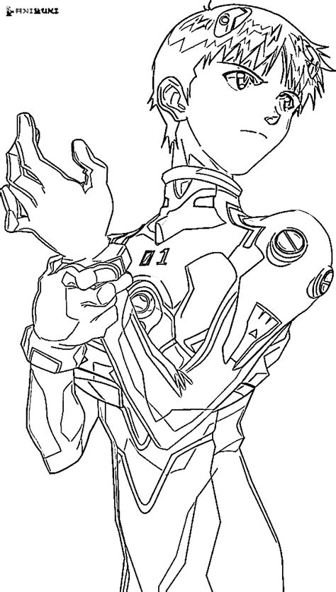 Shinji Ikari - Evangelion Unit-01 Coloring Pages - Neon Genesis Evangelion Coloring Pages ...