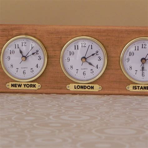 Time zone clock. 4 customizable zones. optional zone labels. | Etsy