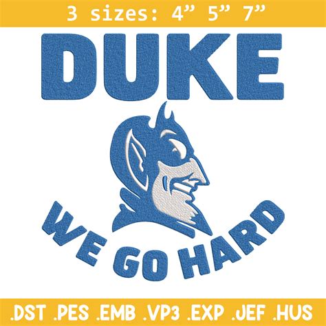 Duke University mascot embroidery design, NCAA embroidery, S - Inspire ...